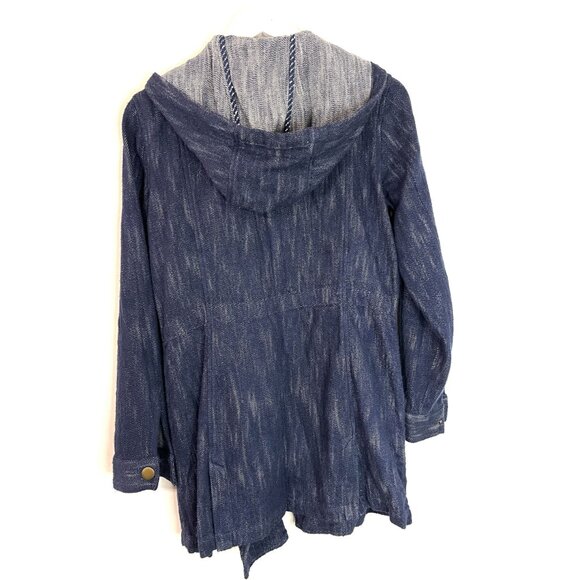 CAbi Denim Blue#5100 Adventure Anorak Hooded Denim Zip Up Jacket Size S - Picture 3 of 8